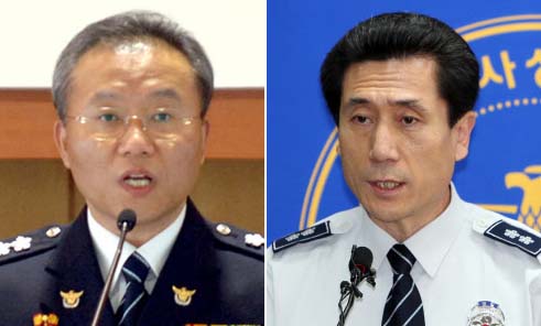 윤재옥 경기청장(왼쪽)·이강덕 부산청장