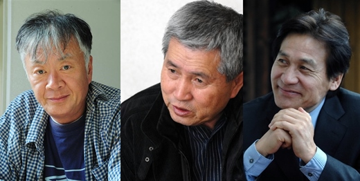 영화 ‘화장’의 원작자 김훈, 감독 임권택, 주연 안성기. / 서울신문DB