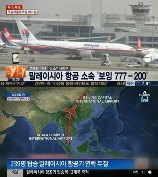 말레이시아항공 추락, 실종 여객기 추락 확인