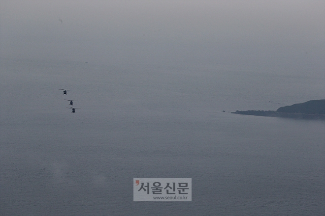 드디어 목표 섬에 접근한 수리온 중대.