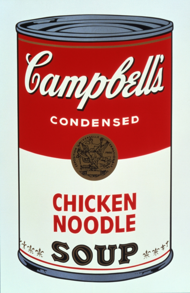 Campbell’s Soup I: Chicken Noodle, 1968 ⓒ2015 The Andy Warhol Foundation for the Visual Arts, Inc.