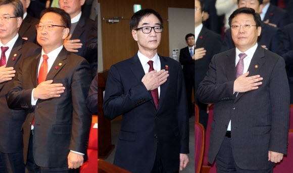 취임한 경제부총리·사회부총리·산업부 장관