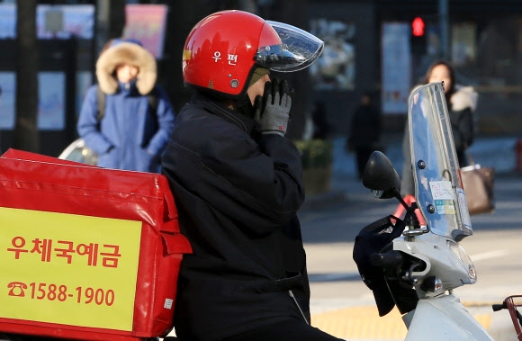 우체국 집배원의 모습