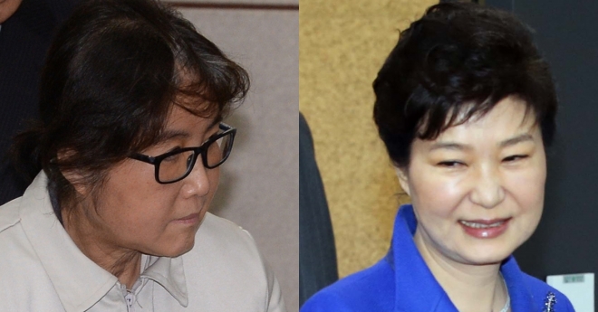 최순실, 박근혜 대통령. 사진공동취재단