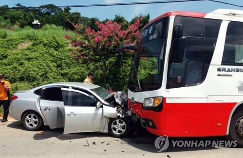19초 역주행 전남 신안 교통사고 사진