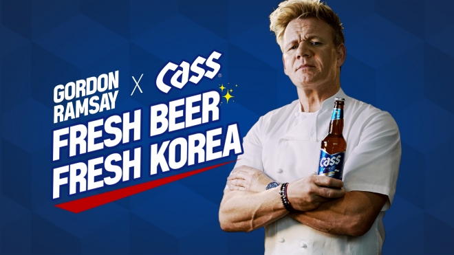 오비맥주 모델 고든 램지.