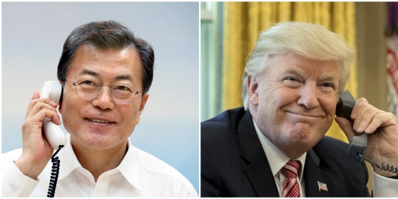 문 대통령, 트럼프 미국 대통령과 통화