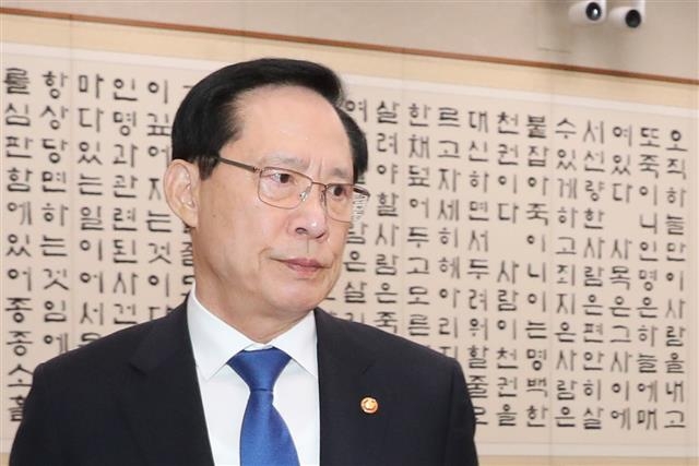 송영무 국방부 장관. 연합뉴스