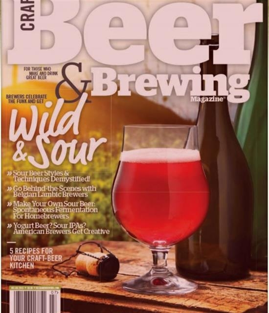 미국 크래프트 맥주 잡지 표지를 장식한 사워 맥주. BEER&BREWING 제공