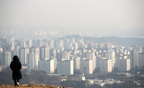 초미세먼지에 휩싸인 도심