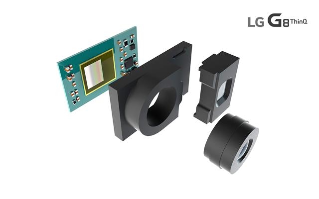 LG전자가 신제품 전략 스마트폰 ‘G8 씽큐(ThingQ)’에 탑재하는 ‘ToF’ 센서 구조도. LG전자 제공