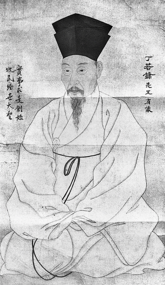 필자 미상 ‘정약용 초상’. 종이에 옅은 채색을 한 ‘지본담채’로 그렸다. 국립중앙박물관 전시 이후 널려 알려졌지만 문헌에서 전하는 정약용의 모습과 많이 달라 그 진위가 명확하지 않다. 개인 소장