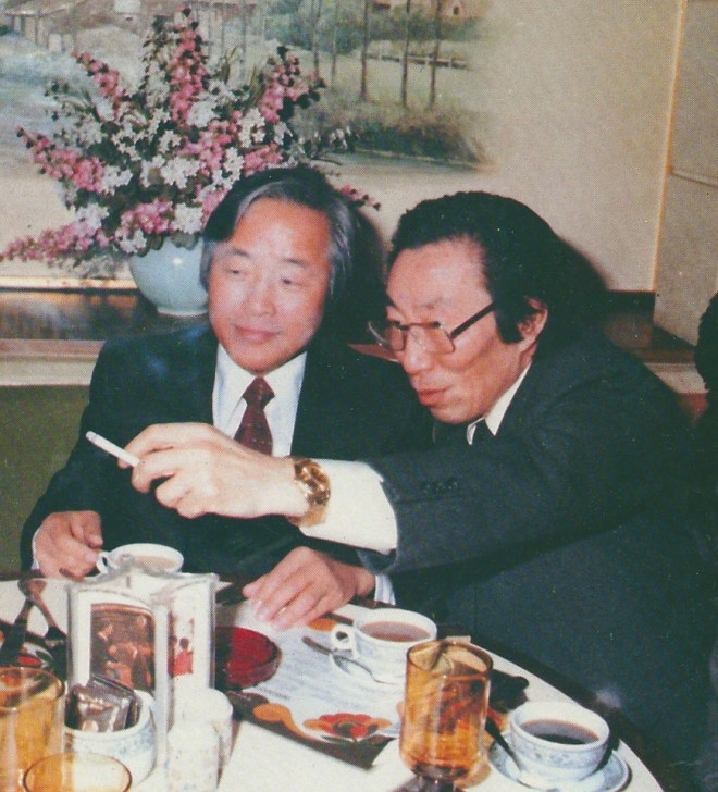 김영삼 전 대통령과 허만기 총재. 도덕성회복 국민연합 제공