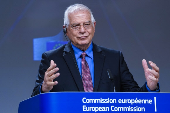 EU의 대외정책을 총괄하는 호세프 보렐 EU 외교·안보 대표. 2020.6.9 AP 연합뉴스