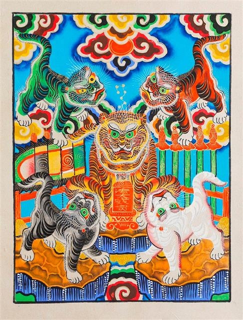 오호도(五虎圖), 20세기 초, 베트남 55x75㎝, 사진※ Saigoneer