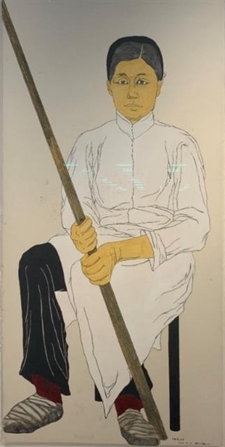 윤석남 작가가 그린 이화림의 초상화.
