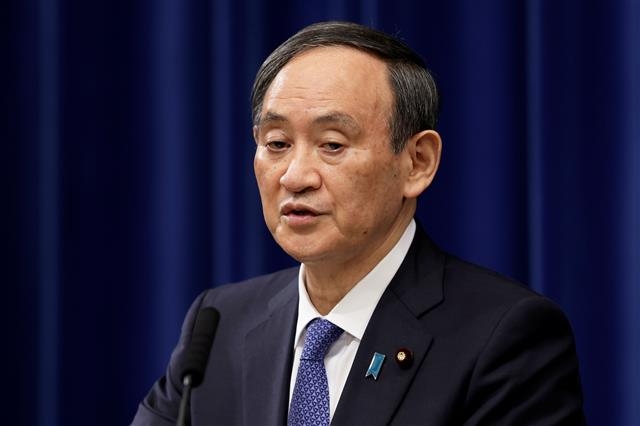 스가 요시히데 일본 총리 로이터 연합뉴스