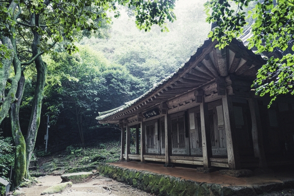 다산이 유배생활을 했던 다산초당. 다산은 강진 유배 18년 가운데 약 11년간 이 집에 머물며 다양한 연구와 저술 활동을 했다.