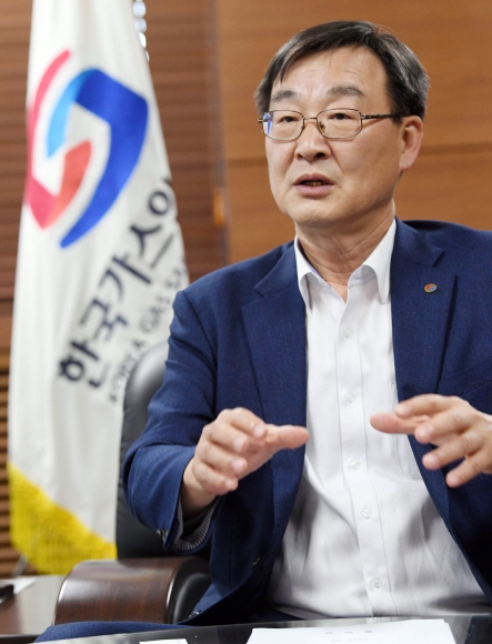 임해종 한국가스안전공사 사장이 27일 서울 강남구 서울지역본부에서 서울신문과 인터뷰를 하고 있다. 정연호 기자 tpgod@seoul.co.kr