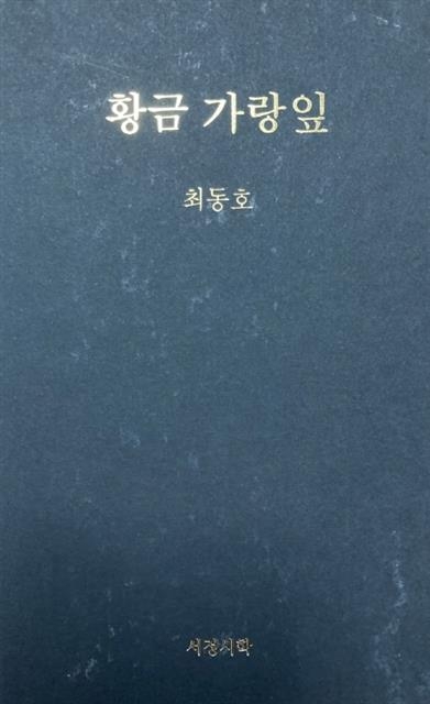 지난해 말 내놓은 최동호 시인 시집 ‘황금 가랑잎’