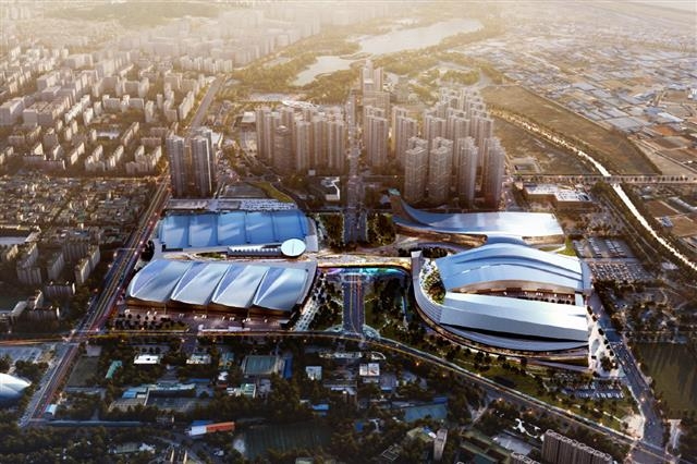 킨텍스 제1시장 주차장에 들어서게 될 제3전시장 조감도