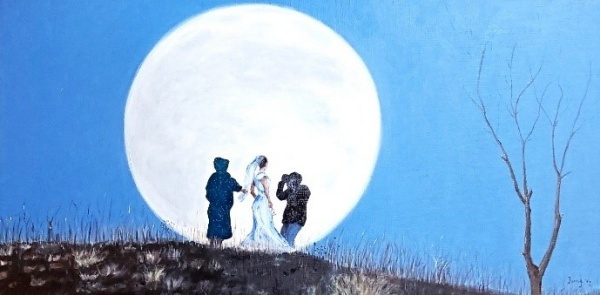‘신부의 달’(Oil painting on canvas. 70x35)