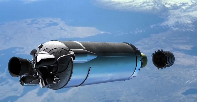아틀라스V 로켓 상단부에서 팽창식 감속기가 분리되는 모습. / 사진=NASA
