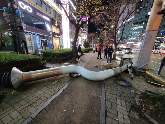 정화조 환기 시설의 모습. 부산경찰청 제공