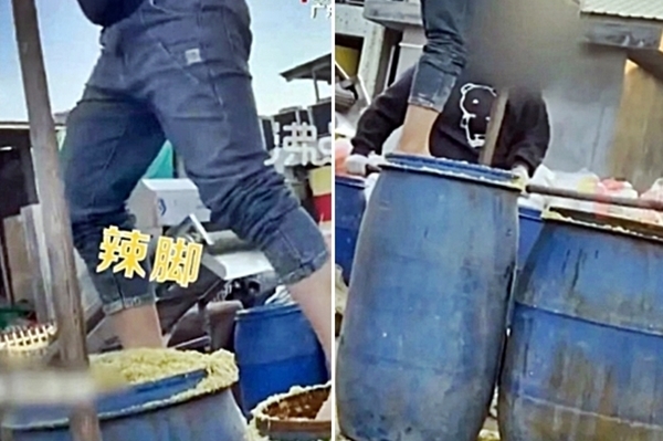 광둥TV는 세계 소비자 권리의 날인 15일(현지시간) 광둥성 산터우의 ‘쏸차이’ 제조 공장의 비위생적 생산 과정을 폭로했다. 출처 텐센트
