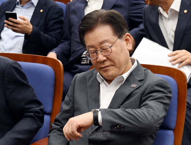 네번째 검찰 출두하는 이재명 대표