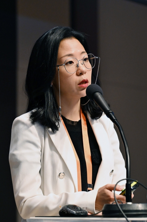 허지원 고려대 심리학부 교수가 20일 서울 중구 한국프레스센터에서 열린 2024 서울신문 인구포럼에서 인구절벽이란 절체절명의 국가적 과제를 풀기 위해 머리를 맞댔다. 도준석 전문기자