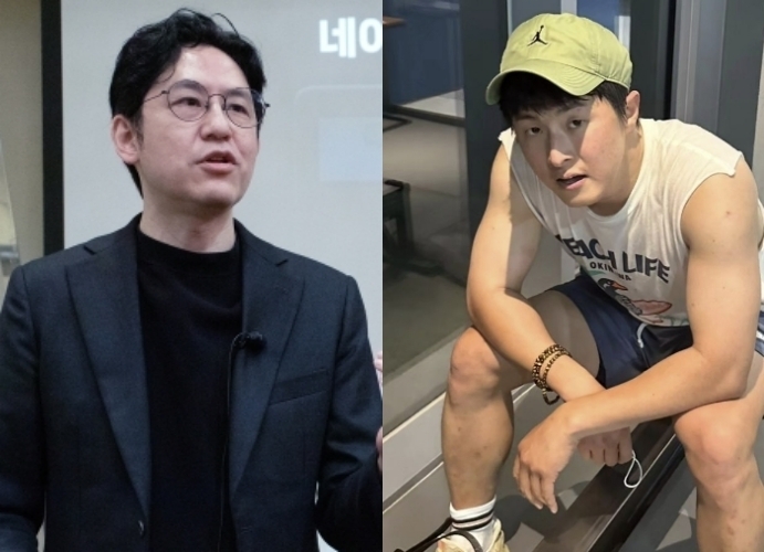 김준구 네이버웹툰 대표, 웹툰작가 기안84. 네이버웹툰 제공, 기안84 인스타그램