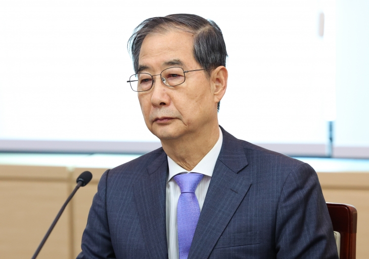 한덕수 대통령 권한대행 국무총리가 17일 정부서울청사에서 제6차 2025년 아시아태평양경제협력체(APEC) 정상회의 준비위원회를 하고 있다. 2025.4.17. 연합뉴스
