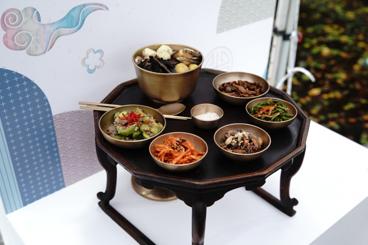 안동 노송정 종가 다과상 상차림. 경북문화재단 제공